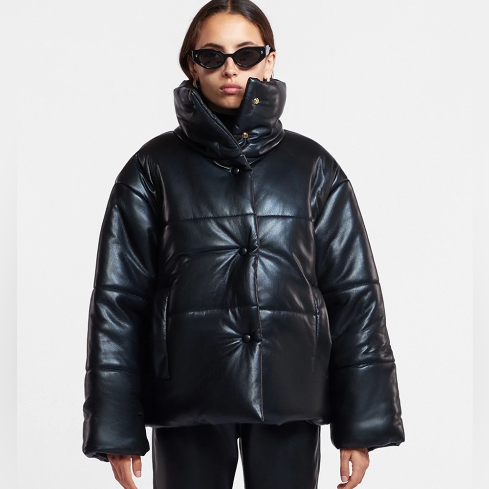 Nanushka Black Puffer Jacket